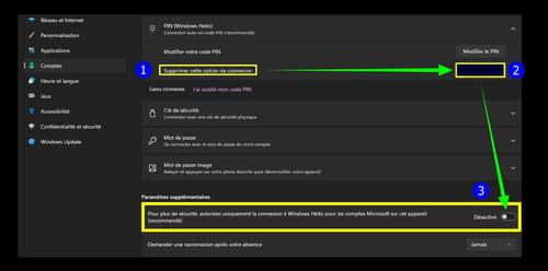 Eliminar el PIN y la contraseña de Windows 11