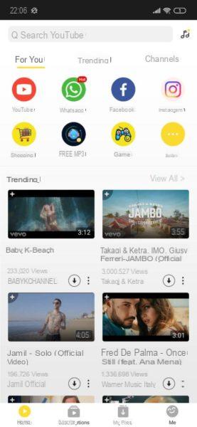 Scaricare video YouTube, Instagram, Facebook con Snaptube