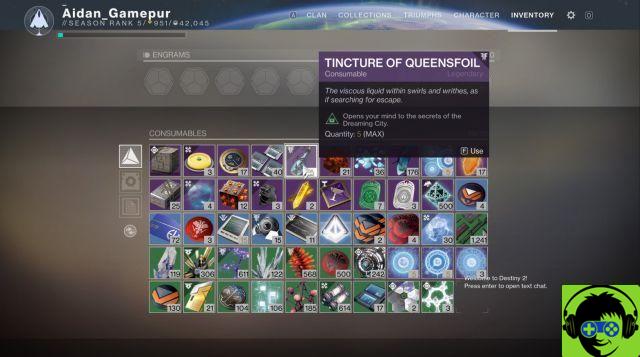 Como obter a Tintura de Queensfoil em Destiny 2: Forsaken