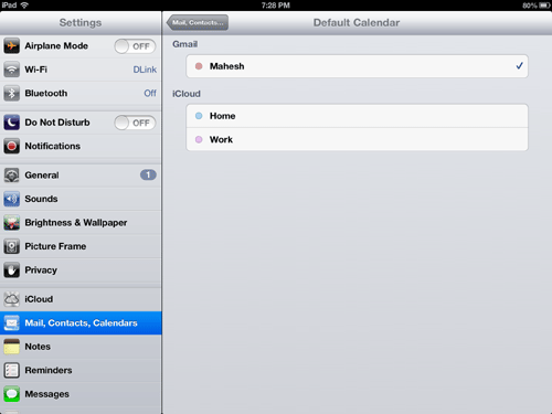 Synchronize Google Calendar with iPad