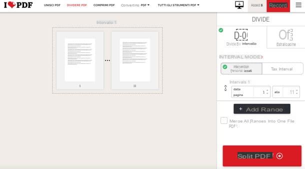 How to split PDF pages