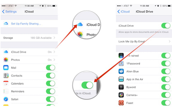 Diferenças entre o iCloud e o iCloud Drive