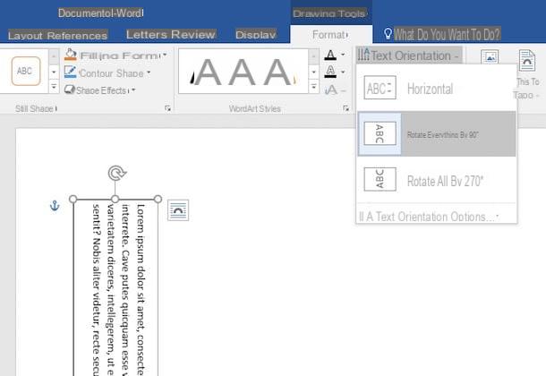 Comment faire pivoter du texte dans Word