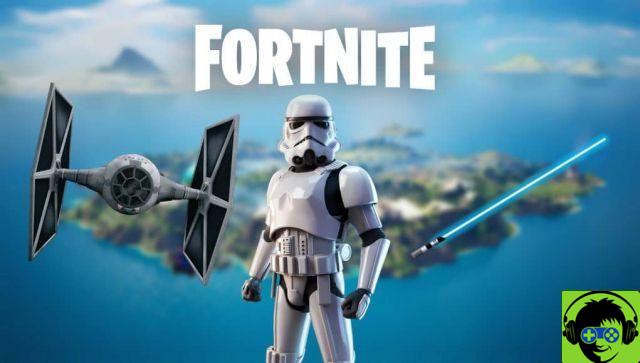 Dove alzare lo stendardo su un sito di crash di combattenti TIE a Fortnite