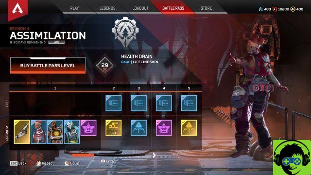 Apex Legends Season 4 - Guía de nivelación del pase de batalla