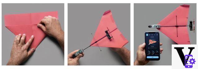 The kit that transforms the paper airplane into a drone