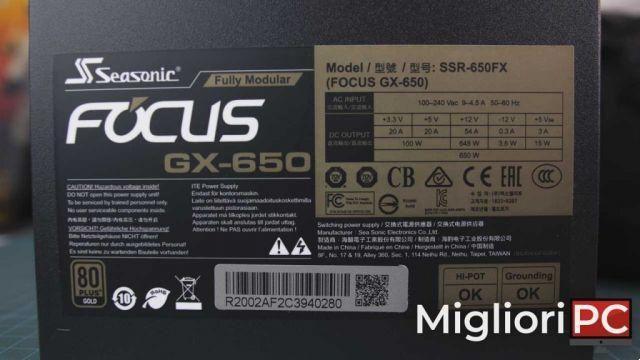 Seasonic Focus Gold GX650 • Examen et test de l'alimentation