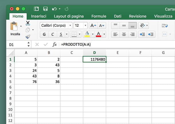 How to multiply in Excel