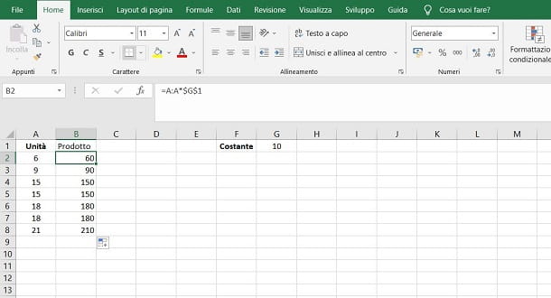 Cómo multiplicar en Excel