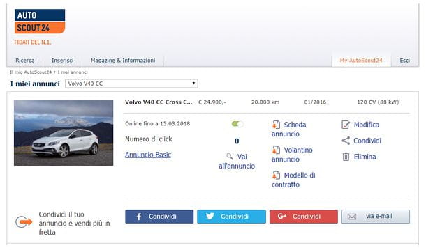 Cómo publicar un anuncio en AutoScout24