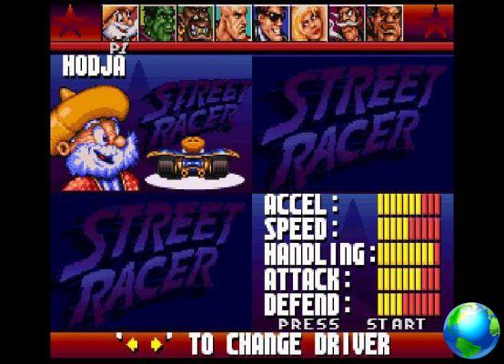 Street Racer SNES cheats and codes