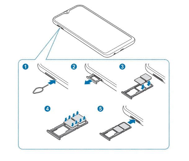 Cómo insertar la SIM de Samsung