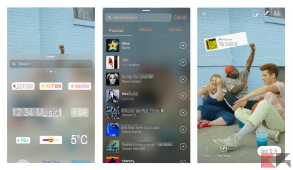 Instagram: come fare storie con musica