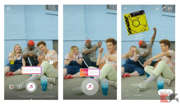 Instagram: come fare storie con musica