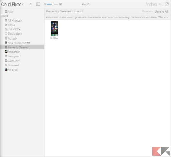 Recuperare foto cancellate iPhone e iPad