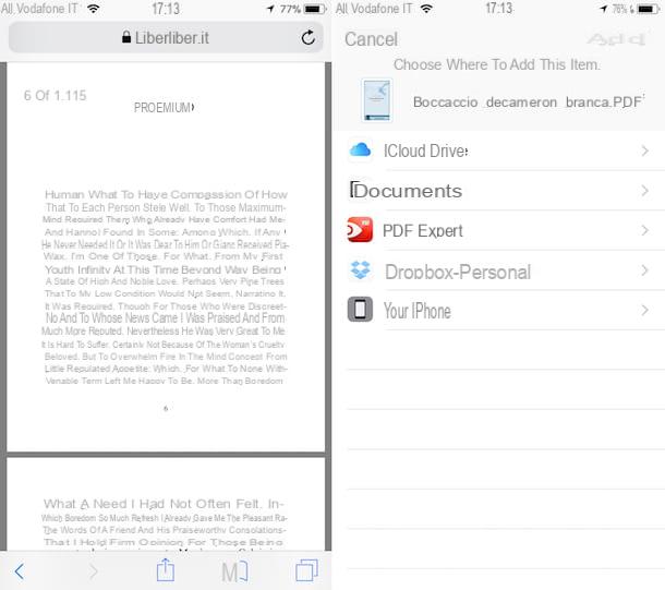 Come salvare PDF su iPhone