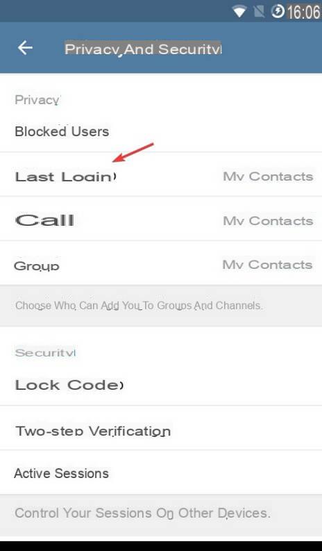 Hide online status and last accessed on Telegram