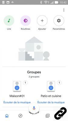 Como crio grupos de dispositivos do Google Home?