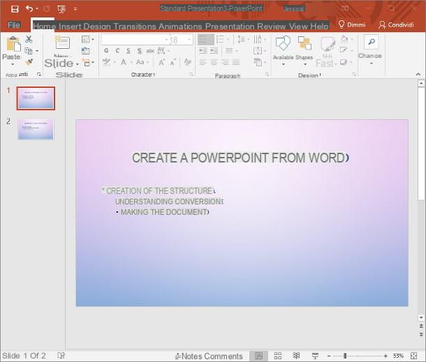 Come si fa un Power Point su Word