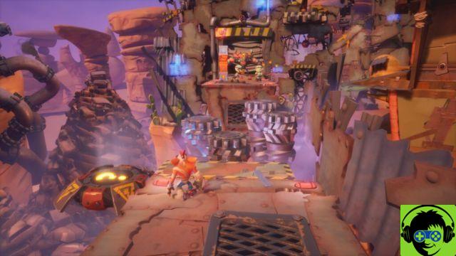 Crash Bandicoot 4: Todas las cajas y ubicaciones de gemas ocultas | 2-2: Guía del compactador de choque al 100%