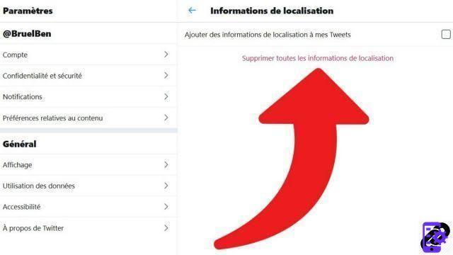 How to activate and deactivate geolocation on Twitter?