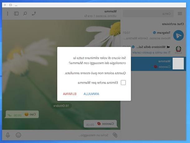 Come cancellare i messaggi su Telegram