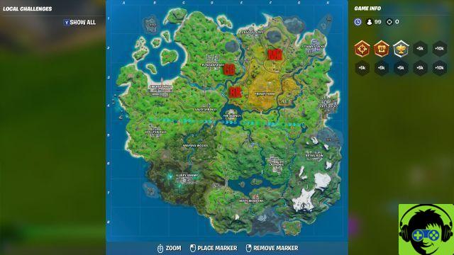 Dove trovare Grumpy Greens, Mowdown e Risky Reels in Fortnite Capitolo 2 Stagione 2