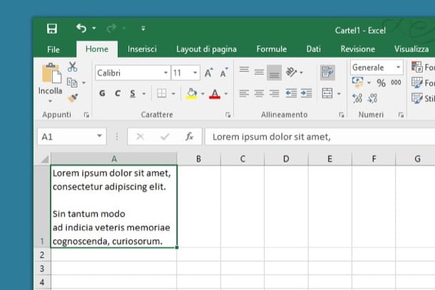Comment envelopper dans une cellule Excel