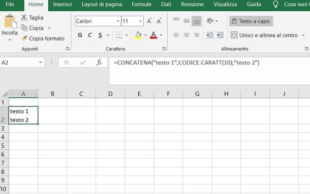 Comment envelopper dans une cellule Excel