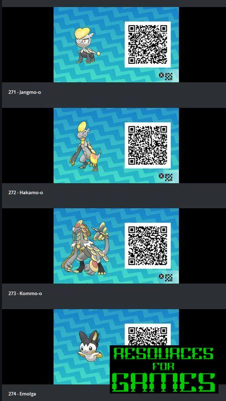 Pokémon Soleil et Lune - Tous les Codes QR à Scanner