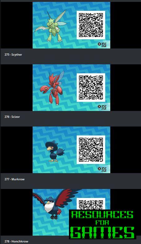 Pokemon Sol e Lua - Todos os Códigos QR a Digitalizar