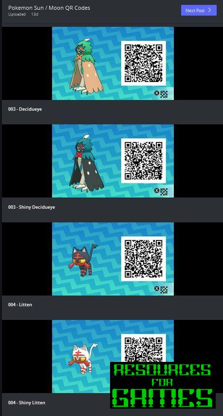 Pokémon Soleil et Lune - Tous les Codes QR à Scanner