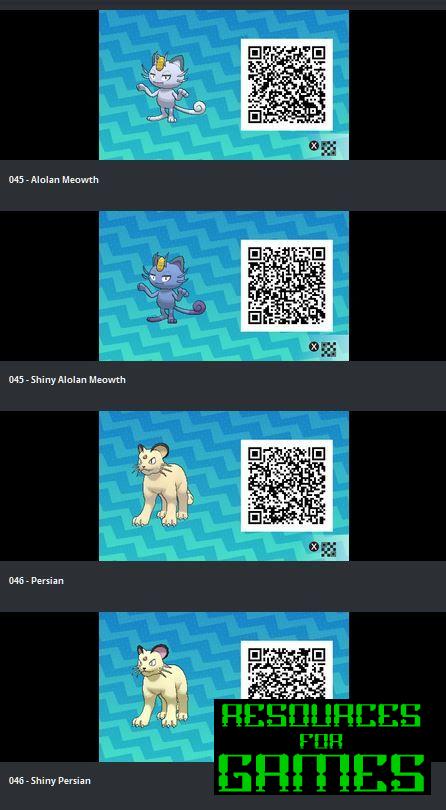 Pokémon Soleil et Lune - Tous les Codes QR à Scanner