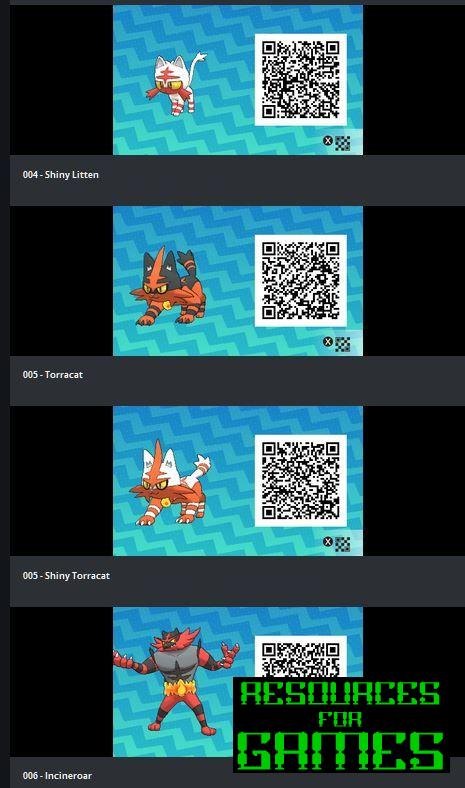 Pokemon Sol e Lua - Todos os Códigos QR a Digitalizar