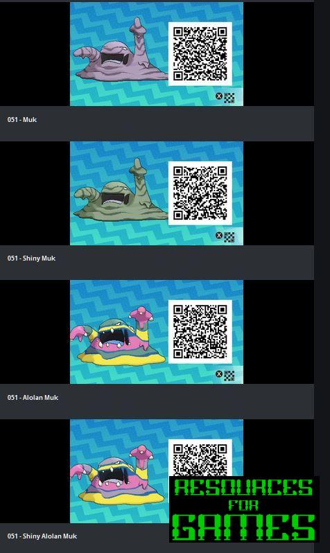 Pokemon Sol y Luna - Todos los Códigos QR para Escanear