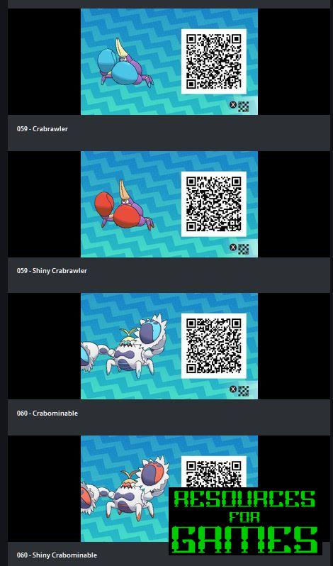 Pokémon Soleil et Lune - Tous les Codes QR à Scanner