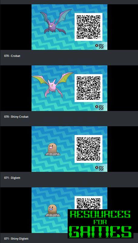 Pokémon Soleil et Lune - Tous les Codes QR à Scanner