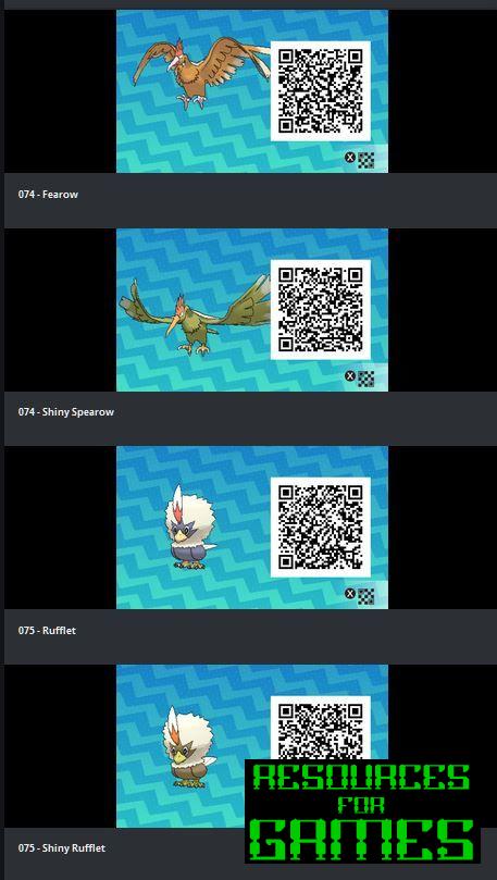 Pokémon Soleil et Lune - Tous les Codes QR à Scanner