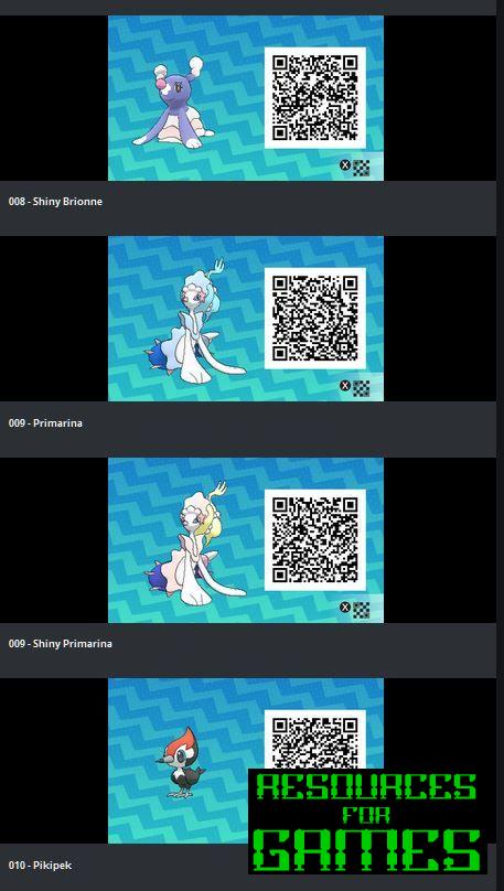 Pokemon Sol e Lua - Todos os Códigos QR a Digitalizar