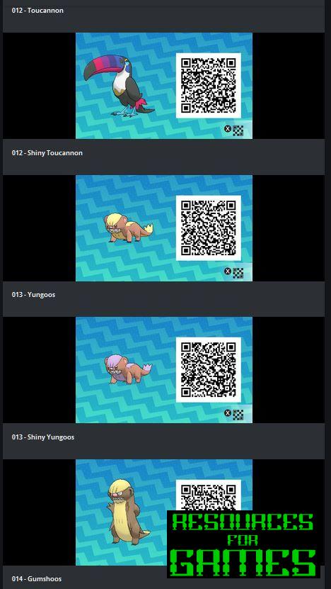 Pokémon Soleil et Lune - Tous les Codes QR à Scanner