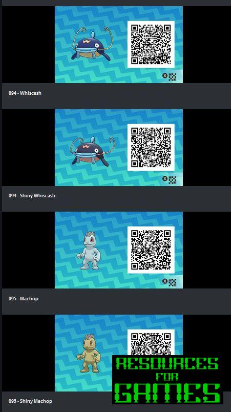 Pokemon Sol e Lua - Todos os Códigos QR a Digitalizar