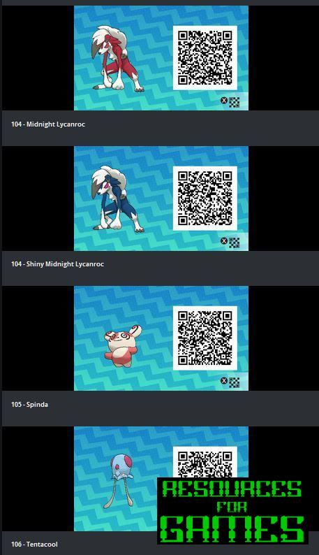 Pokemon Sol y Luna - Todos los Códigos QR para Escanear