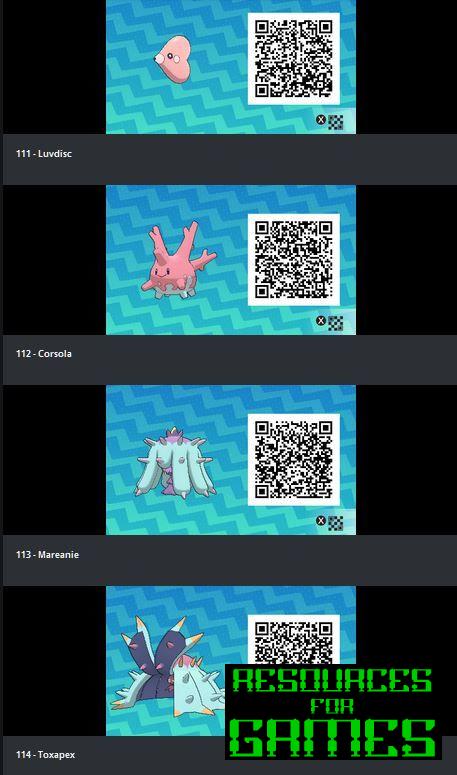 Pokémon Soleil et Lune - Tous les Codes QR à Scanner