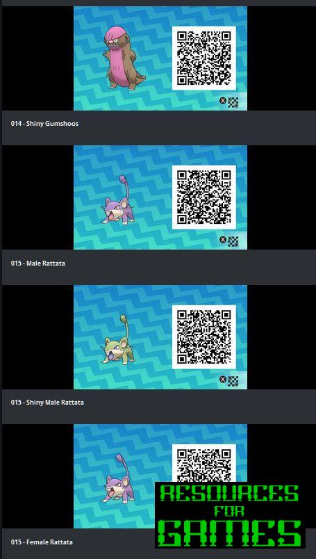 Pokemon Sol e Lua - Todos os Códigos QR a Digitalizar