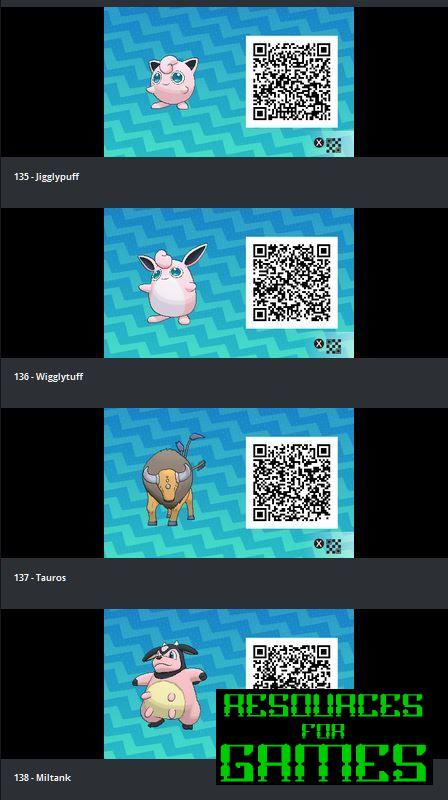 Pokémon Soleil et Lune - Tous les Codes QR à Scanner