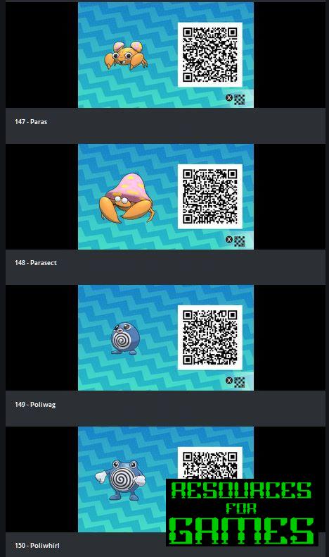 Pokémon Soleil et Lune - Tous les Codes QR à Scanner