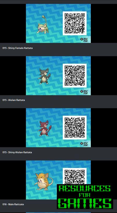 Pokémon Soleil et Lune - Tous les Codes QR à Scanner