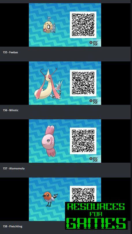 Pokemon Sol e Lua - Todos os Códigos QR a Digitalizar