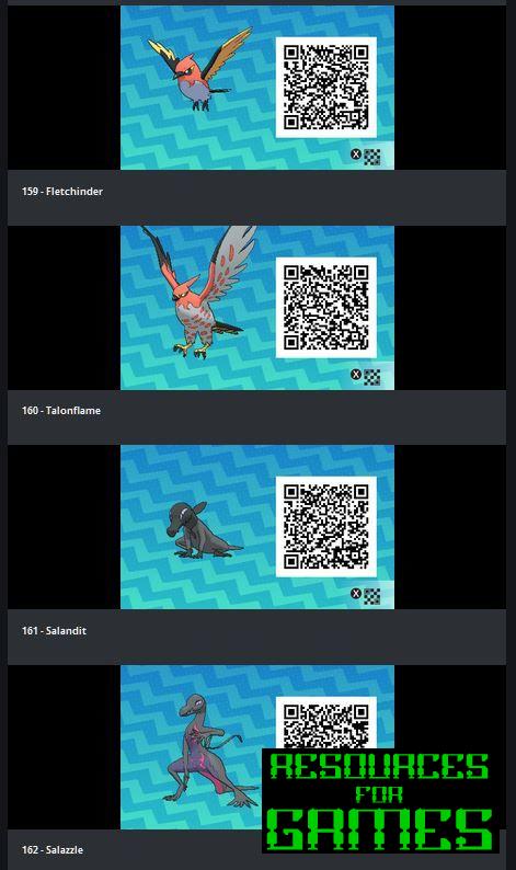 Pokemon Sol e Lua - Todos os Códigos QR a Digitalizar