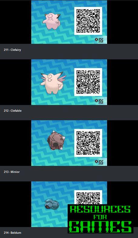 Pokémon Soleil et Lune - Tous les Codes QR à Scanner